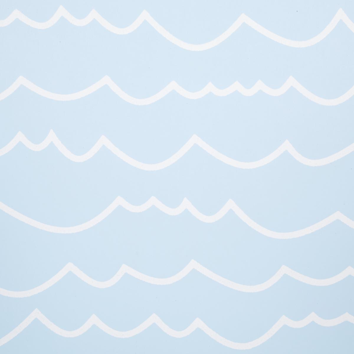 Schumacher Waves White On Sky Wallpaper