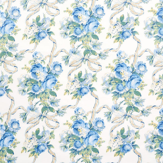 Schumacher Queenies Floral Chintz Porcelain Fabric