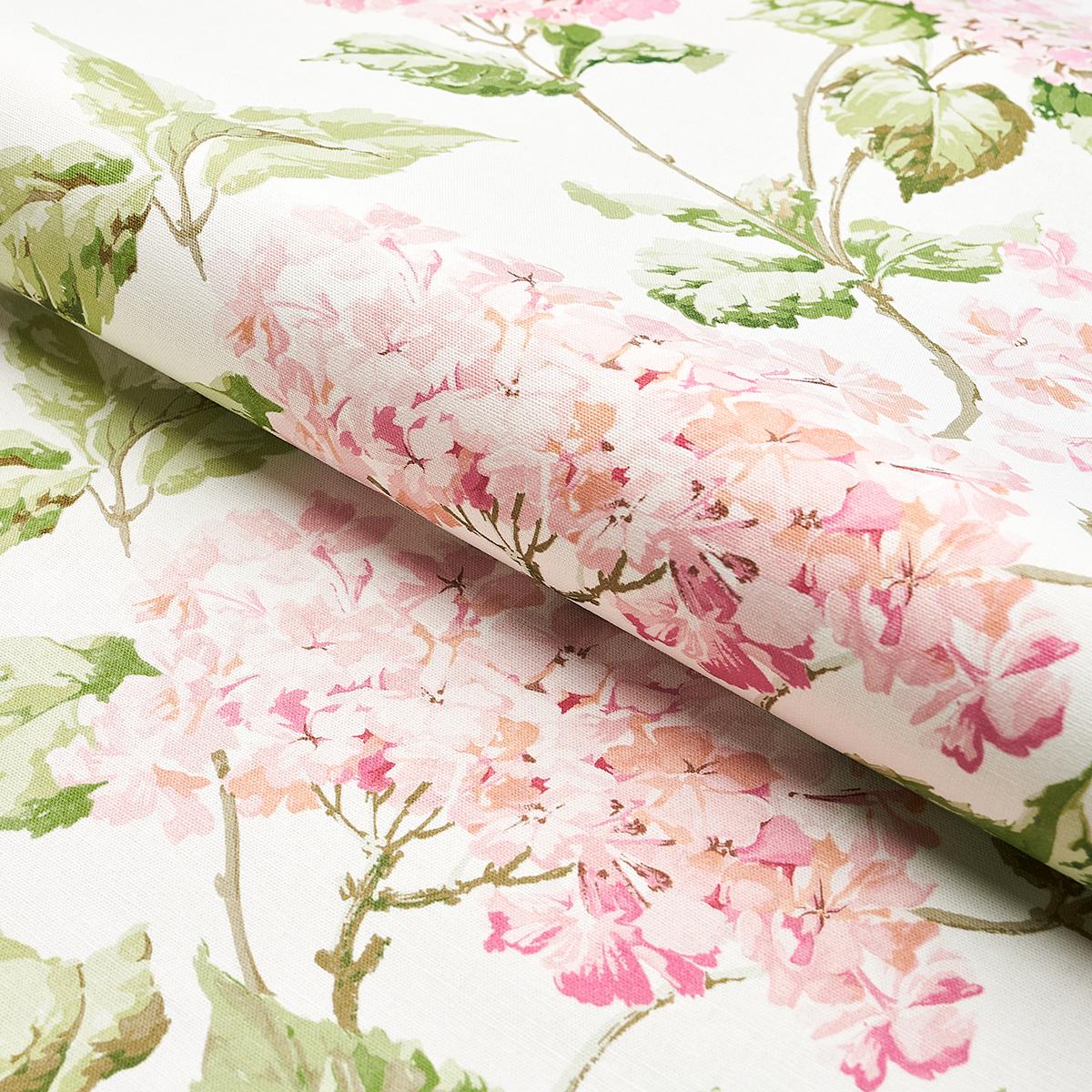 Schumacher Summer Hydrangea Blush Fabric