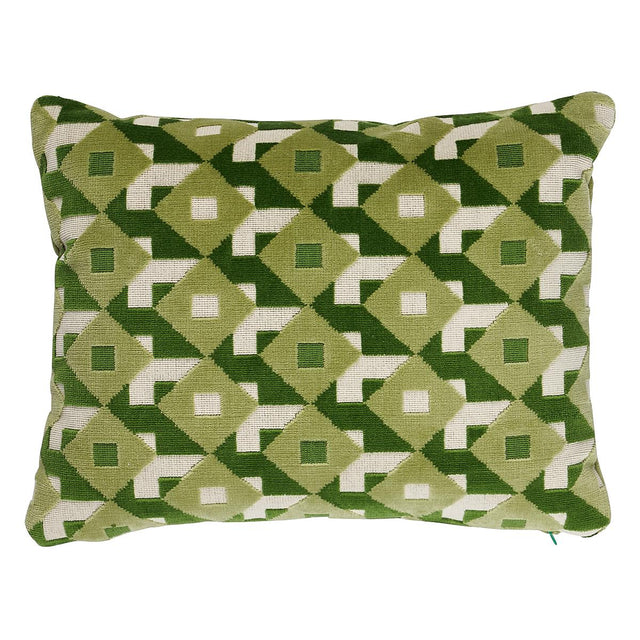 Schumacher Verdant 16" x 12" Dazzle Ship Velvet Pillow