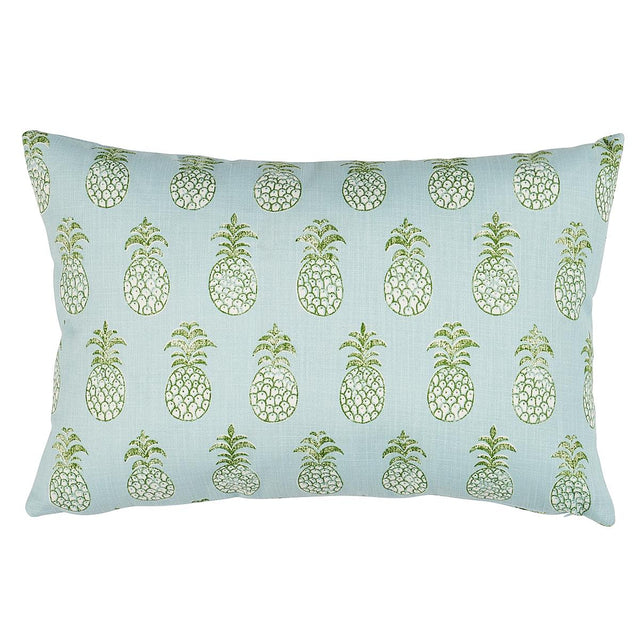 Schumacher Pia Cove I/O Aquamarine 18" x 12" Pillow