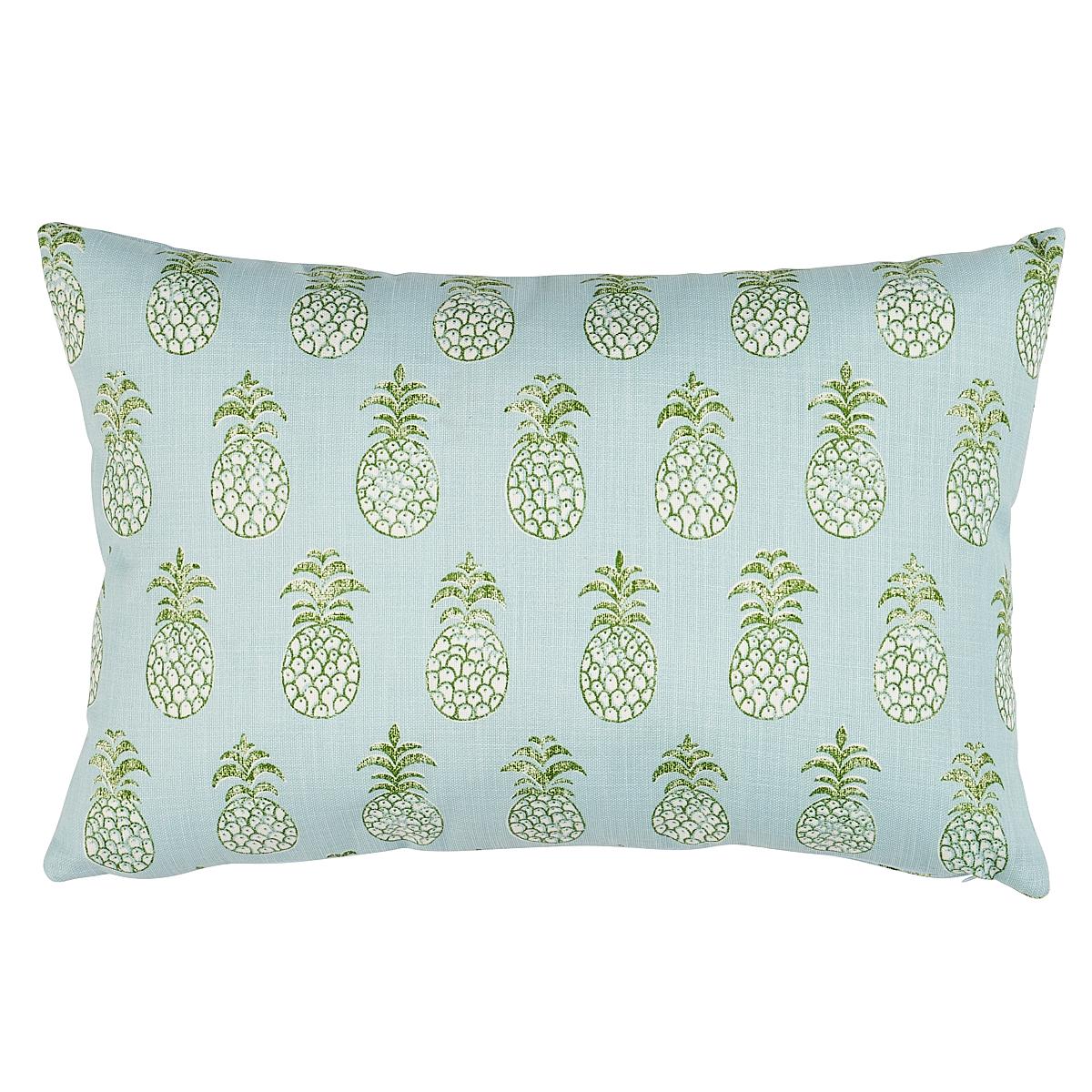 Schumacher Pia Cove I/O Aquamarine 18" x 12" Pillow