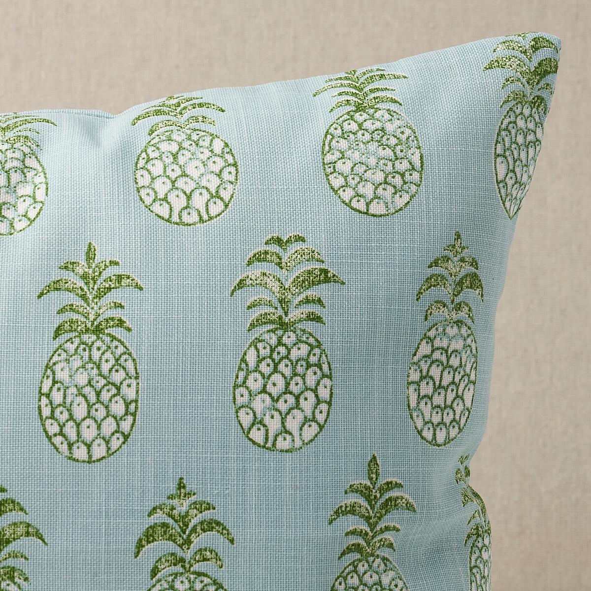 Schumacher Pia Cove I/O Aquamarine 18" x 12" Pillow