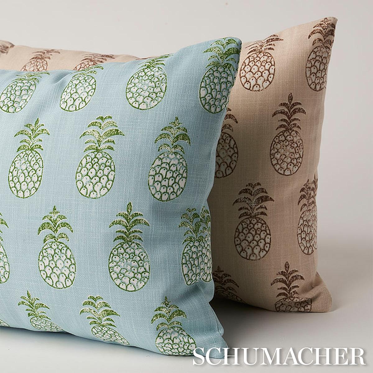 Schumacher Pia Cove I/O Aquamarine 18" x 12" Pillow