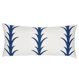 Schumacher Navy 30" x 14" Acanthus Stripe Pillow