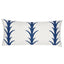 Schumacher Navy 30" x 14" Acanthus Stripe Pillow