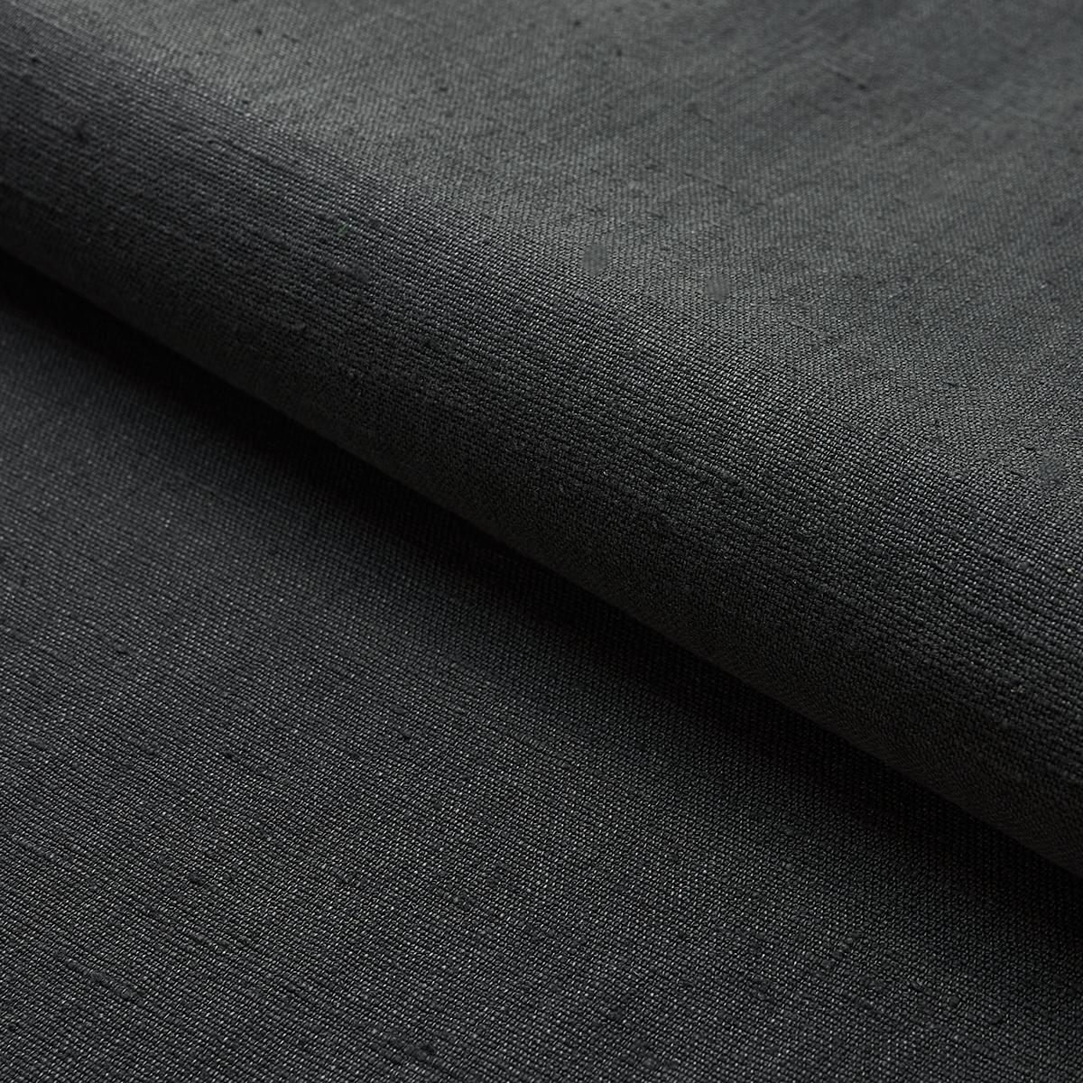 Schumacher Marco Performance Linen Charcoal Fabric