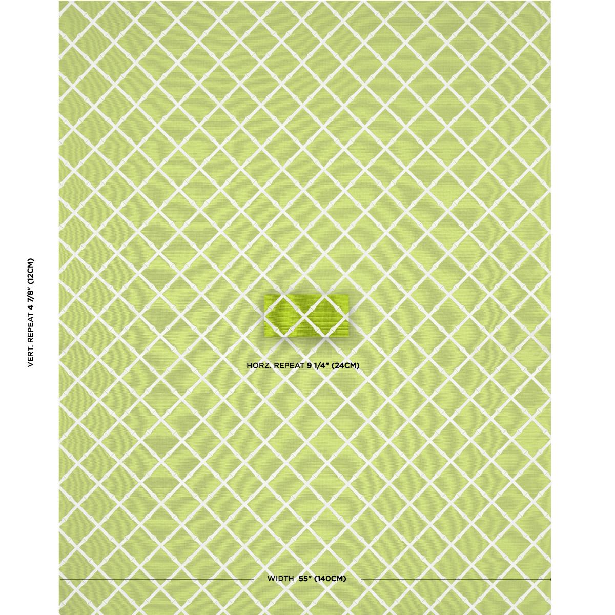 Schumacher Bamboo Trellis Indoor/Outdoor Leaf Fabric