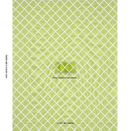 Schumacher Bamboo Trellis Indoor/Outdoor Leaf Fabric