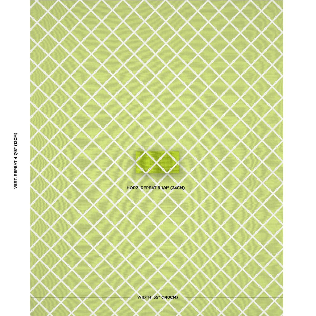 Schumacher Bamboo Trellis Indoor/Outdoor Leaf Fabric