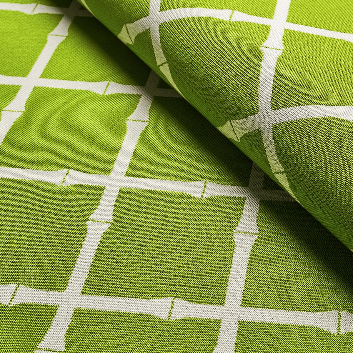 Schumacher Bamboo Trellis Indoor/Outdoor Leaf Fabric