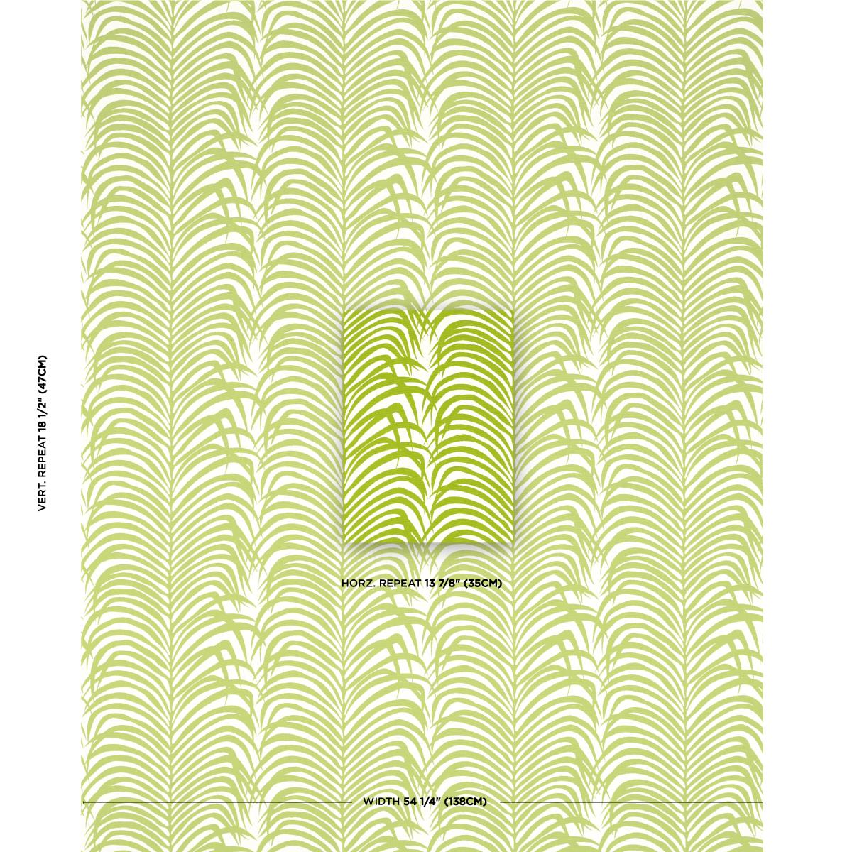 Schumacher Zebra Palm Woven Indoor/Outdoor Green Fabric