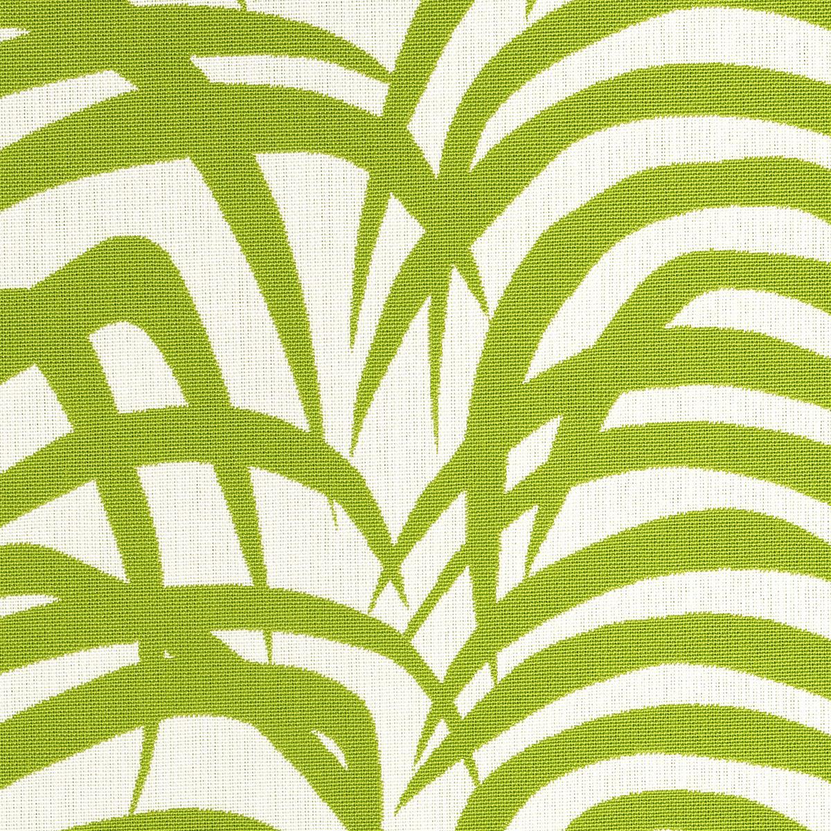 Schumacher Zebra Palm Woven Indoor/Outdoor Green Fabric