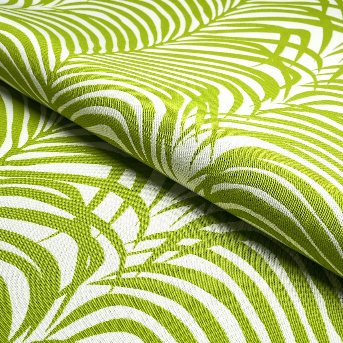 Schumacher Zebra Palm Woven Indoor/Outdoor Green Fabric