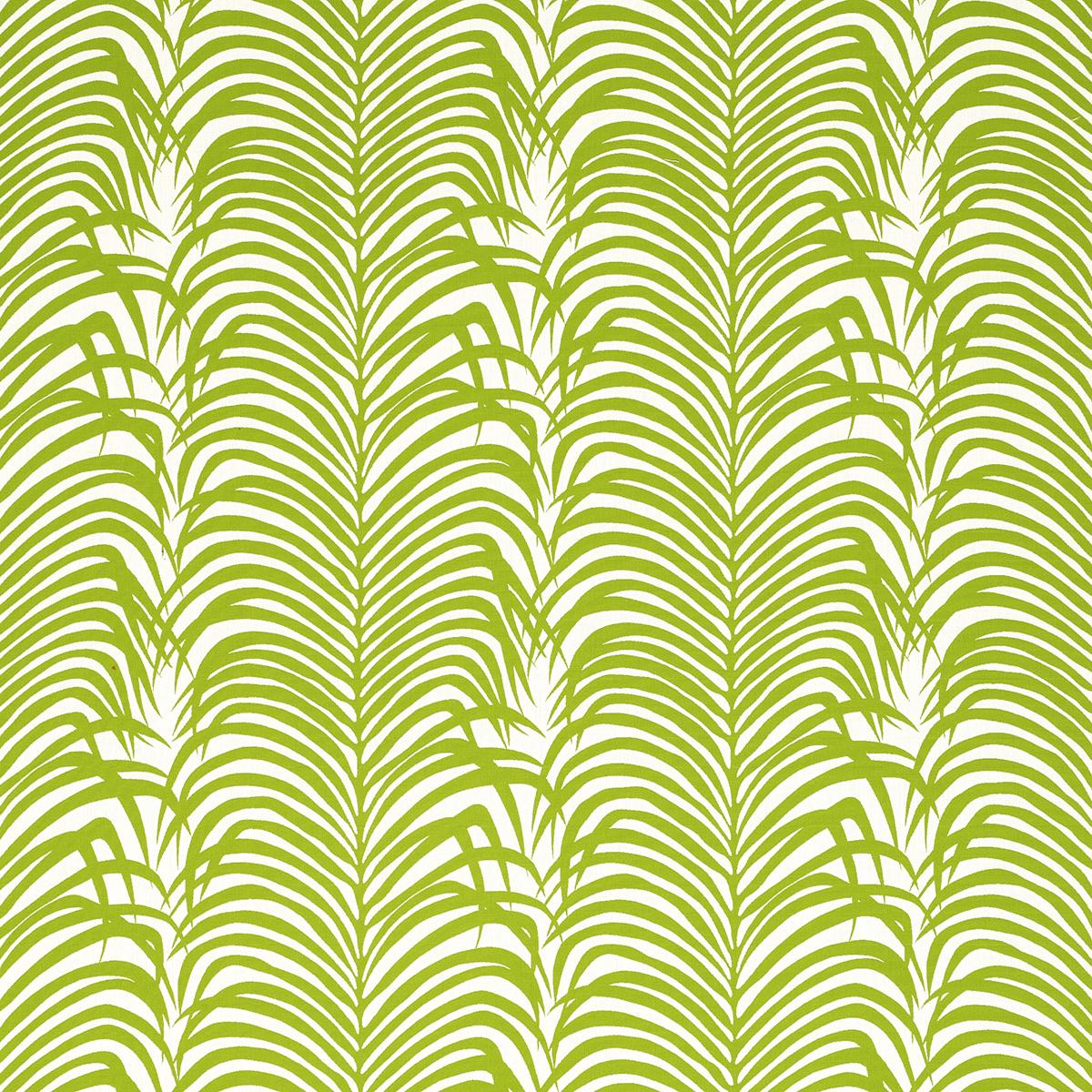 Schumacher Zebra Palm Woven Indoor/Outdoor Green Fabric