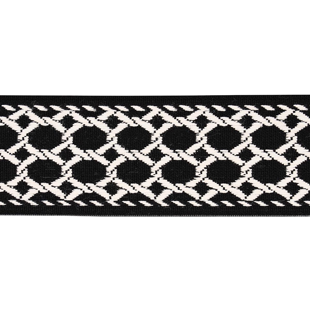 Schumacher Black Lattice Indoor/Outdoor Tape
