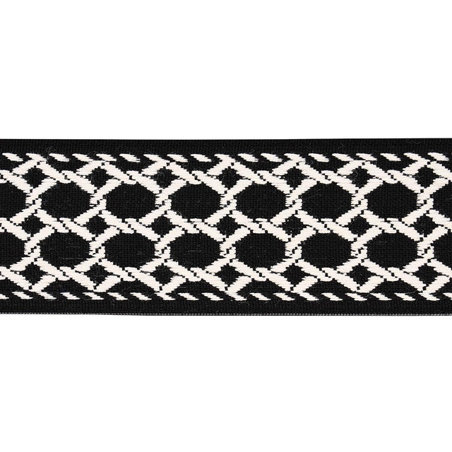 Schumacher Black Lattice Indoor/Outdoor Tape