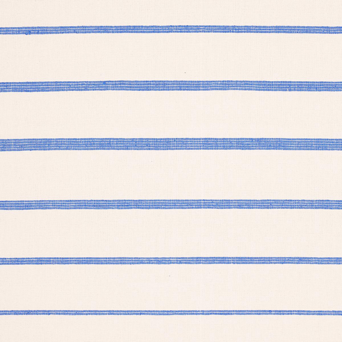 Schumacher Cambaya Handwoven Stripe Blue Fabric