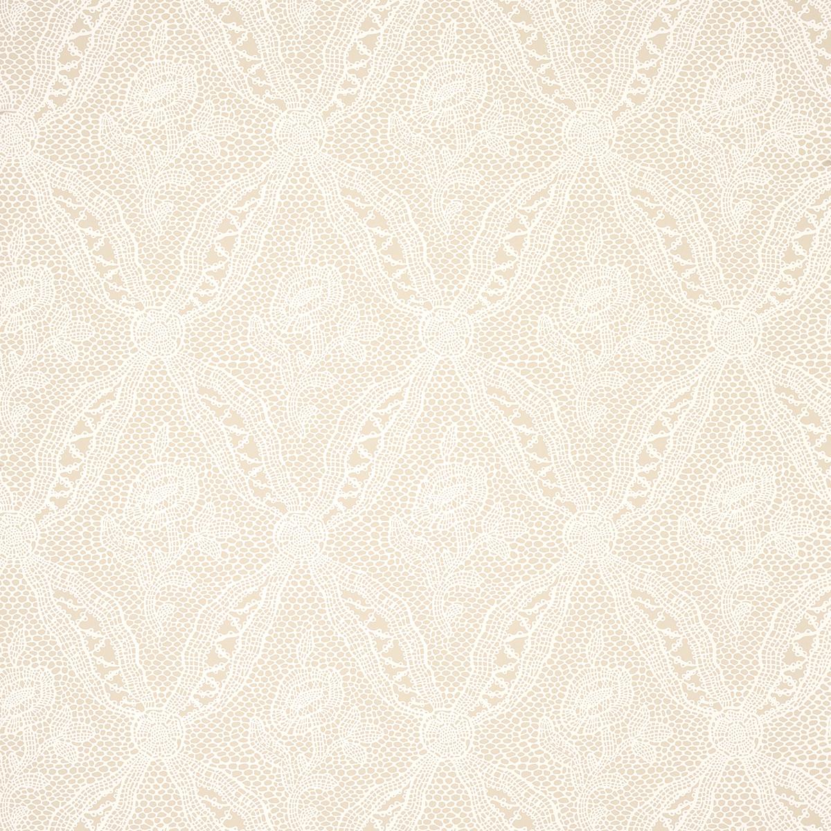 Schumacher Cosette Lace Sand Wallpaper