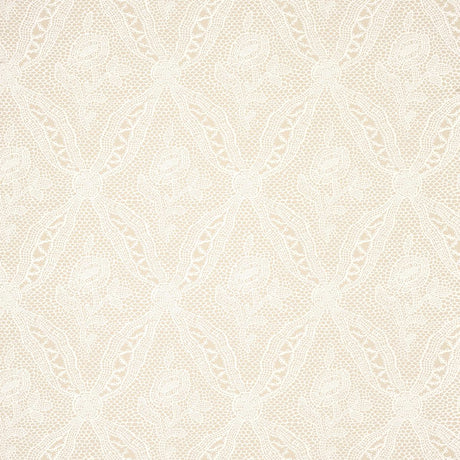 Schumacher Cosette Lace Sand Wallpaper