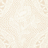 Schumacher Cosette Lace Sand Wallpaper