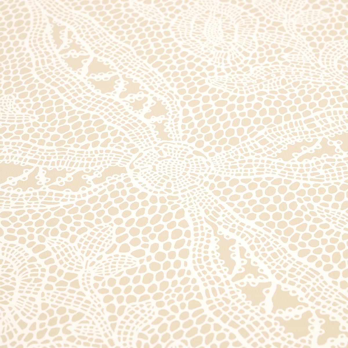 Schumacher Cosette Lace Sand Wallpaper