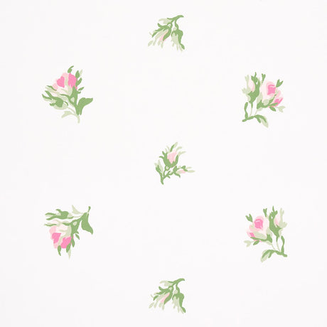 Schumacher Margie Floral Rose Wallpaper