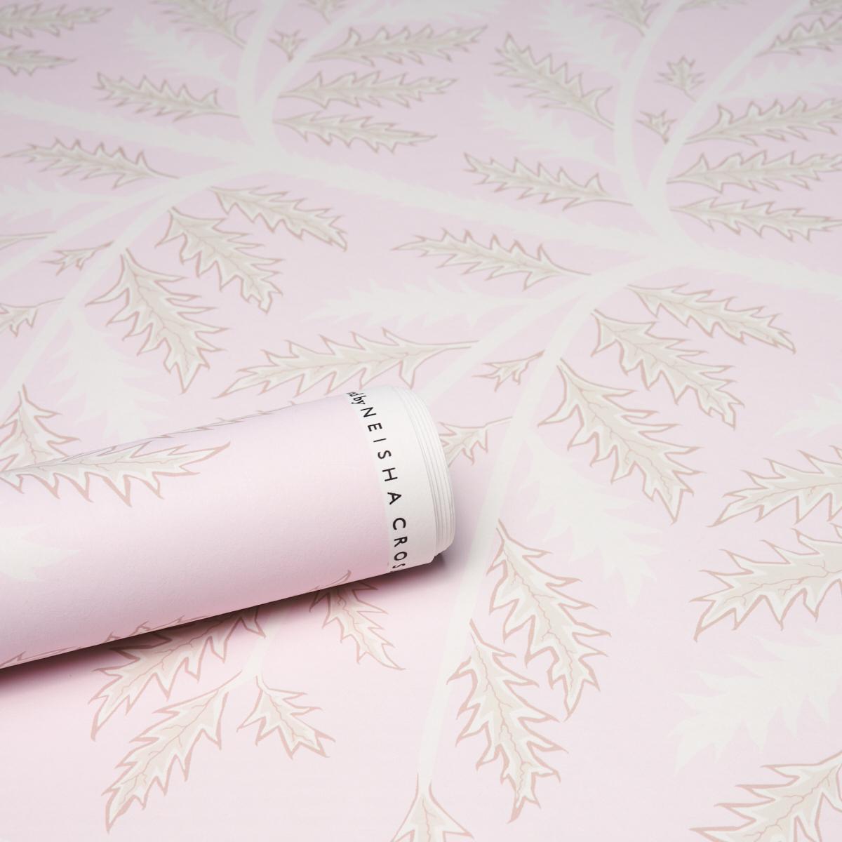 Schumacher Thistle Rose Wallpaper