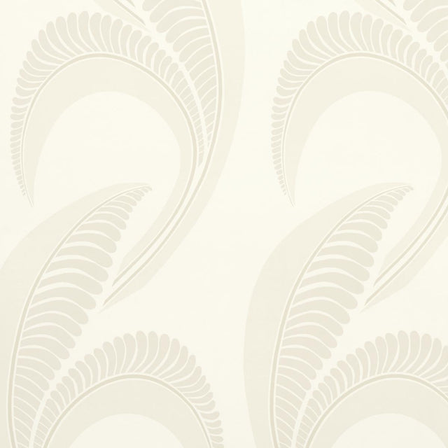 Schumacher Banana Leaf Ivory Wallpaper