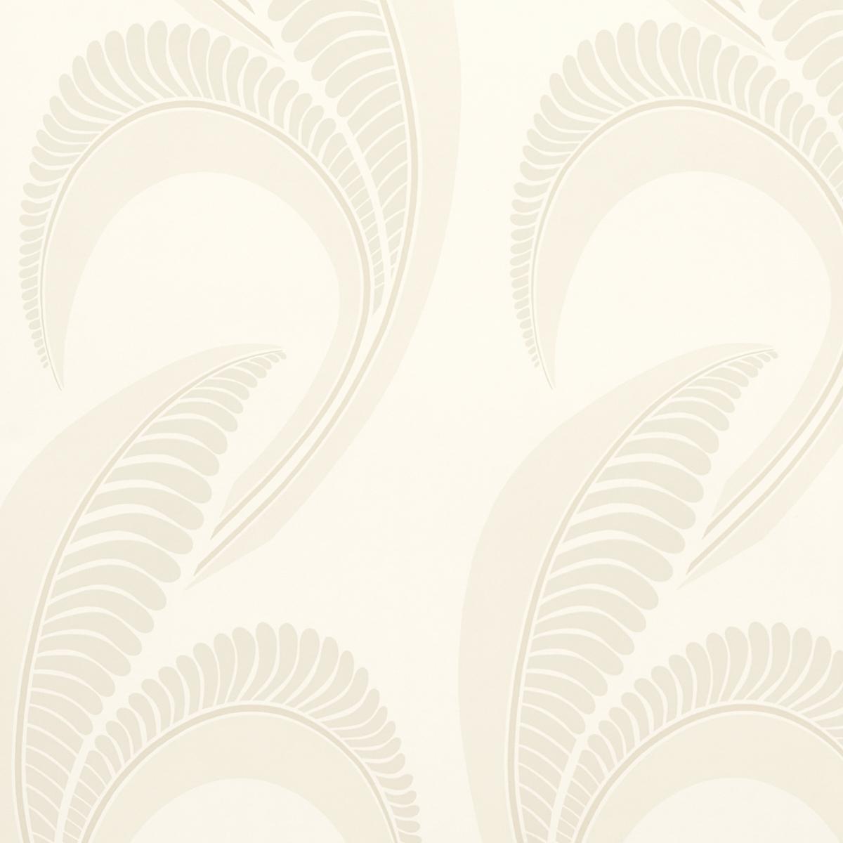 Schumacher Banana Leaf Ivory Wallpaper