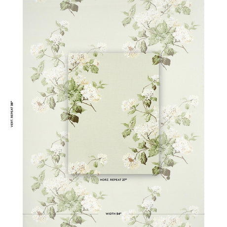 Schumacher Summer Hydrangea Celadon Fabric