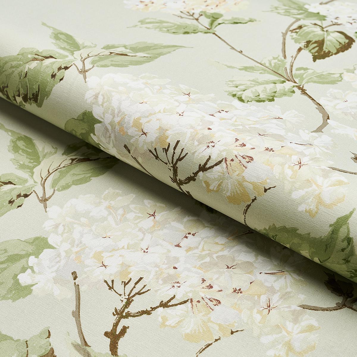 Schumacher Summer Hydrangea Celadon Fabric