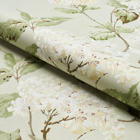 Schumacher Summer Hydrangea Celadon Fabric