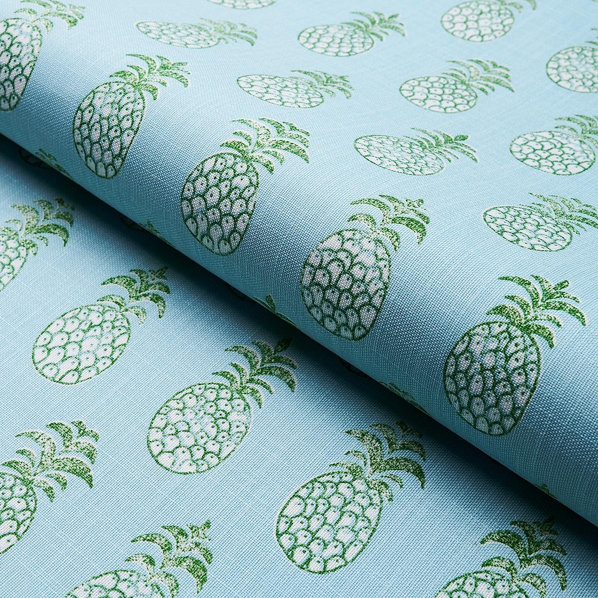 Schumacher Pia Cove Indoor/Outdoor Aquamarine Fabric