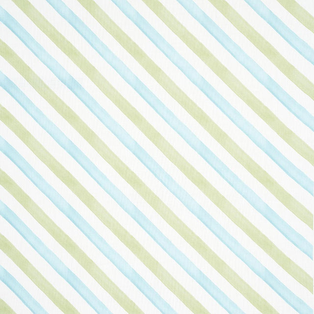 Schumacher Seaside Stripe Indoor/Outdoor Kiwi Fabric