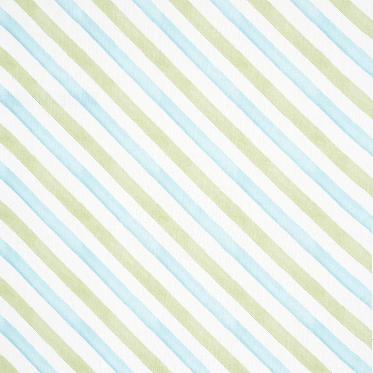 Schumacher Seaside Stripe Indoor/Outdoor Kiwi Fabric