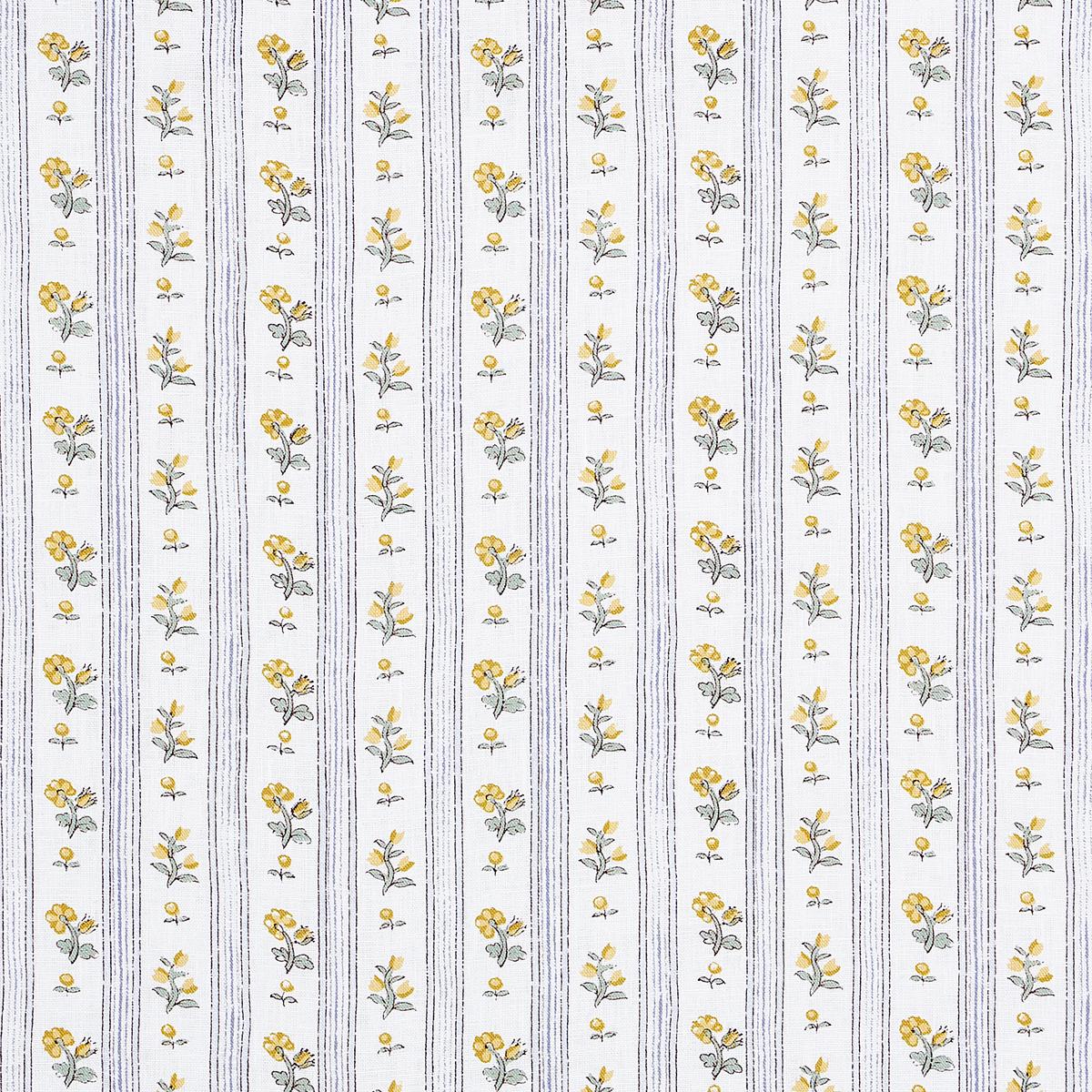 Schumacher Cabanon Stripe Jaune Fabric