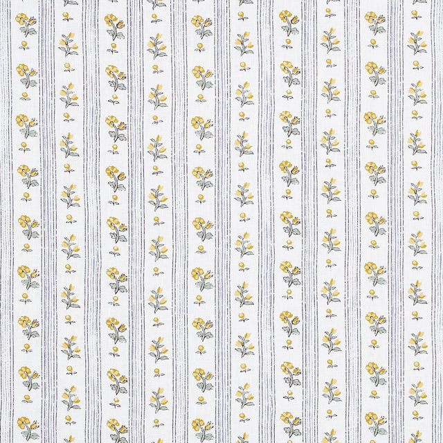 Schumacher Cabanon Stripe Jaune Fabric