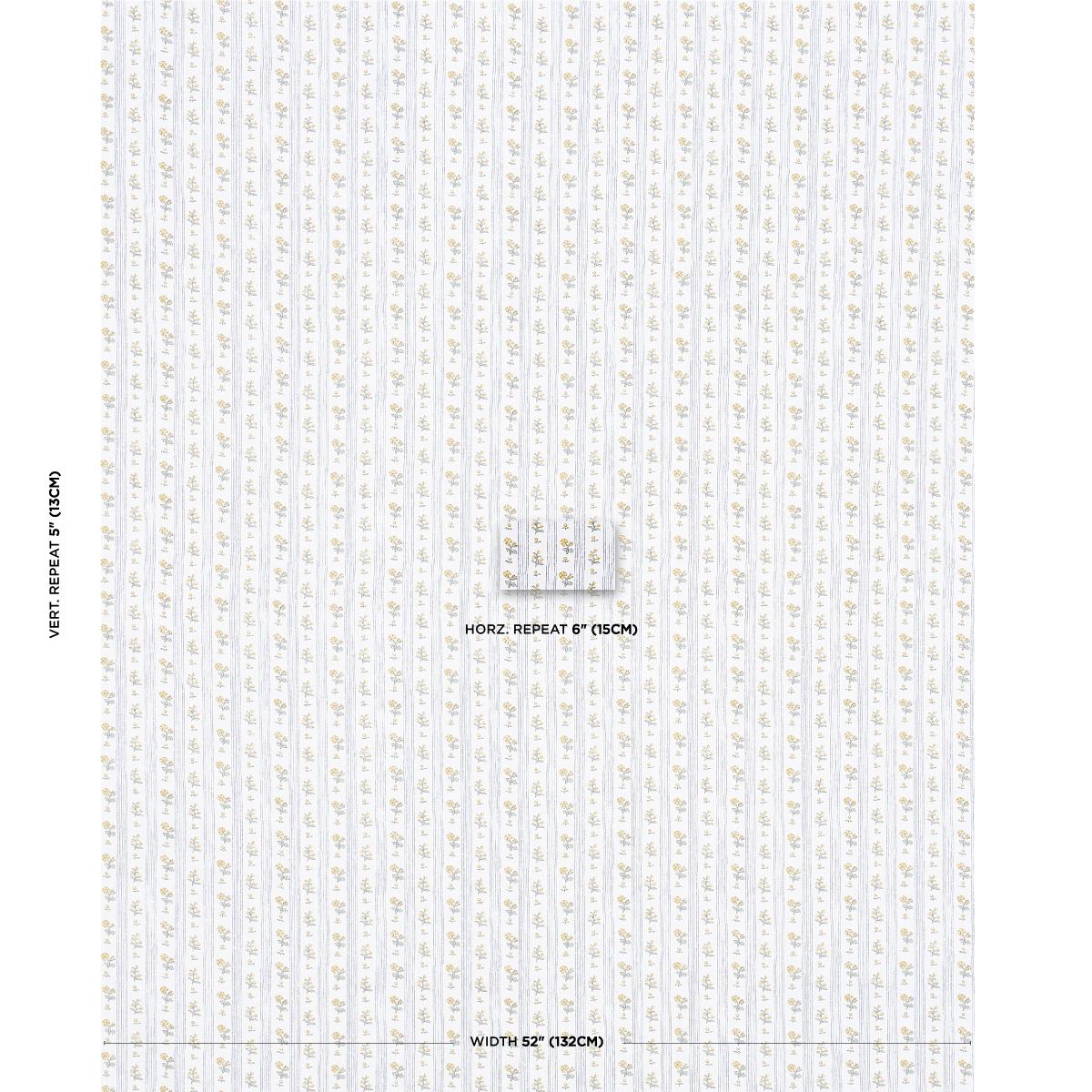 Schumacher Cabanon Stripe Jaune Fabric