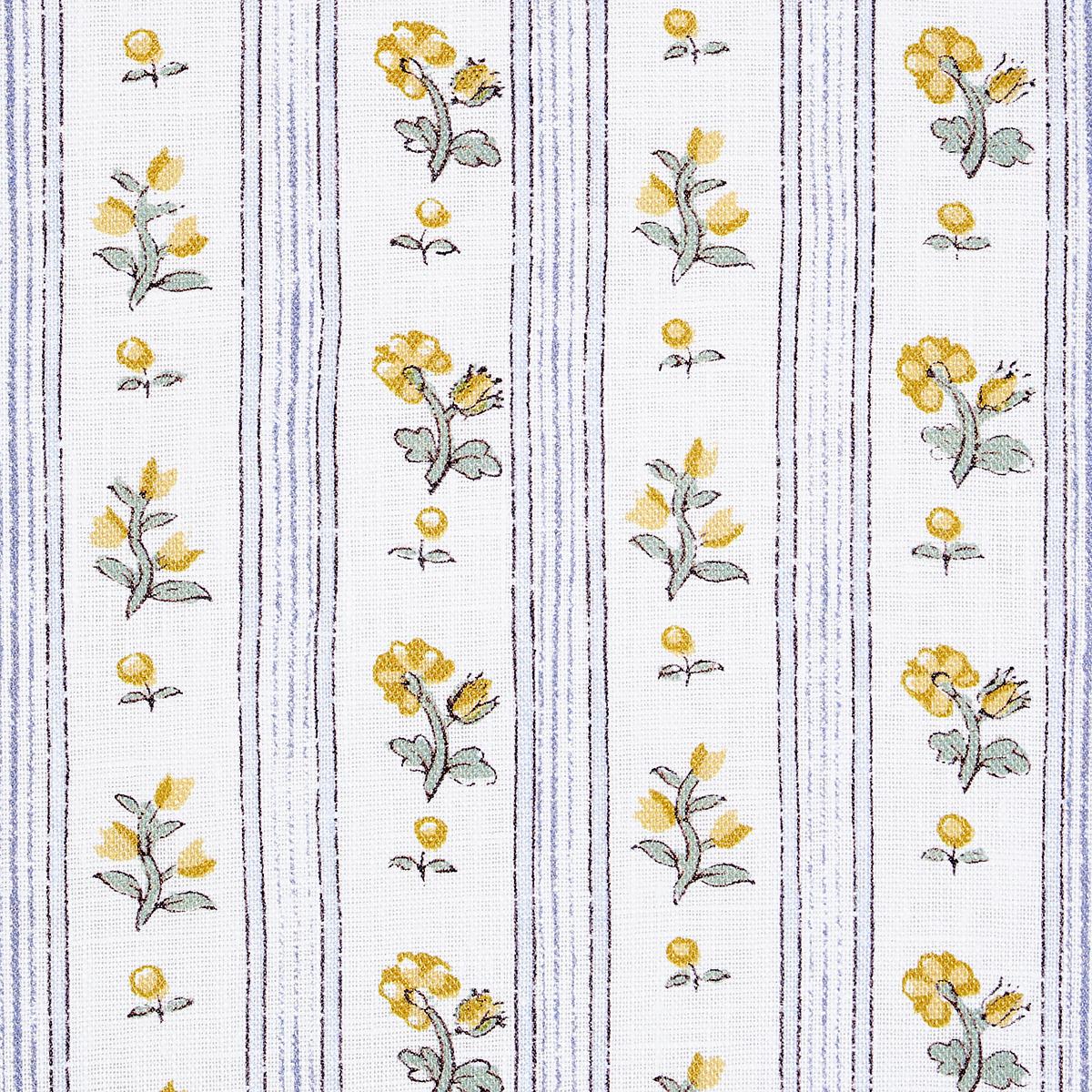 Schumacher Cabanon Stripe Jaune Fabric