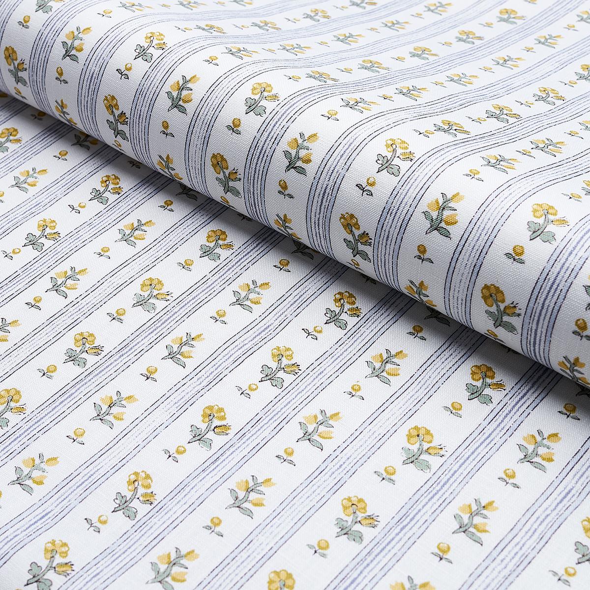 Schumacher Cabanon Stripe Jaune Fabric