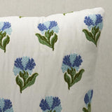 Schumacher Cornflower 18" x 12" Rosina Floral Pillow