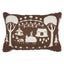Schumacher Brown 20" x 14" Farm Scene Pillow