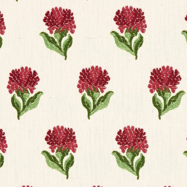 Schumacher Rosina Floral Garnet Fabric