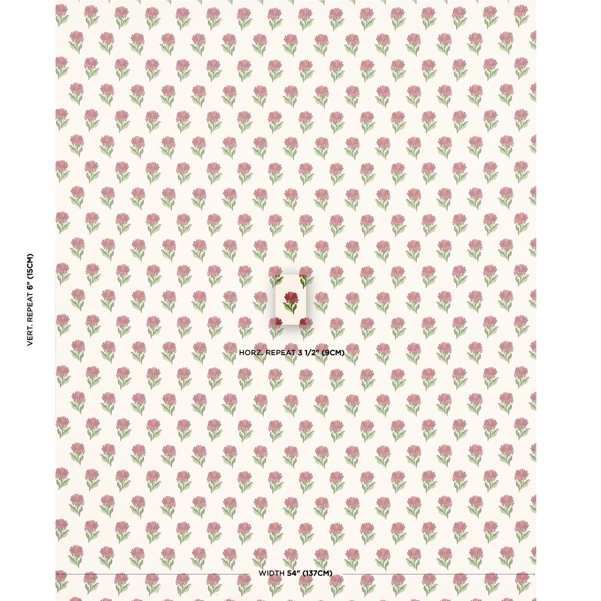 Schumacher Rosina Floral Garnet Fabric