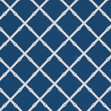Schumacher Bamboo Trellis Indoor/Outdoor Navy Fabric
