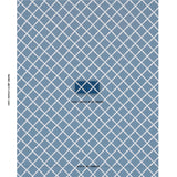 Schumacher Bamboo Trellis Indoor/Outdoor Navy Fabric