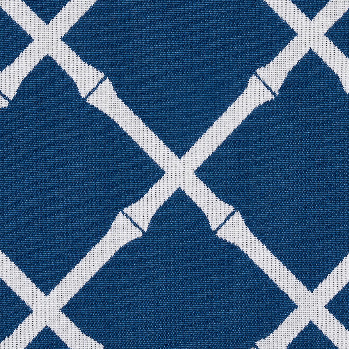 Schumacher Bamboo Trellis Indoor/Outdoor Navy Fabric