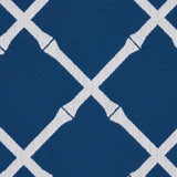 Schumacher Bamboo Trellis Indoor/Outdoor Navy Fabric