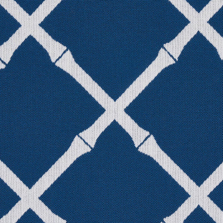 Schumacher Bamboo Trellis Indoor/Outdoor Navy Fabric